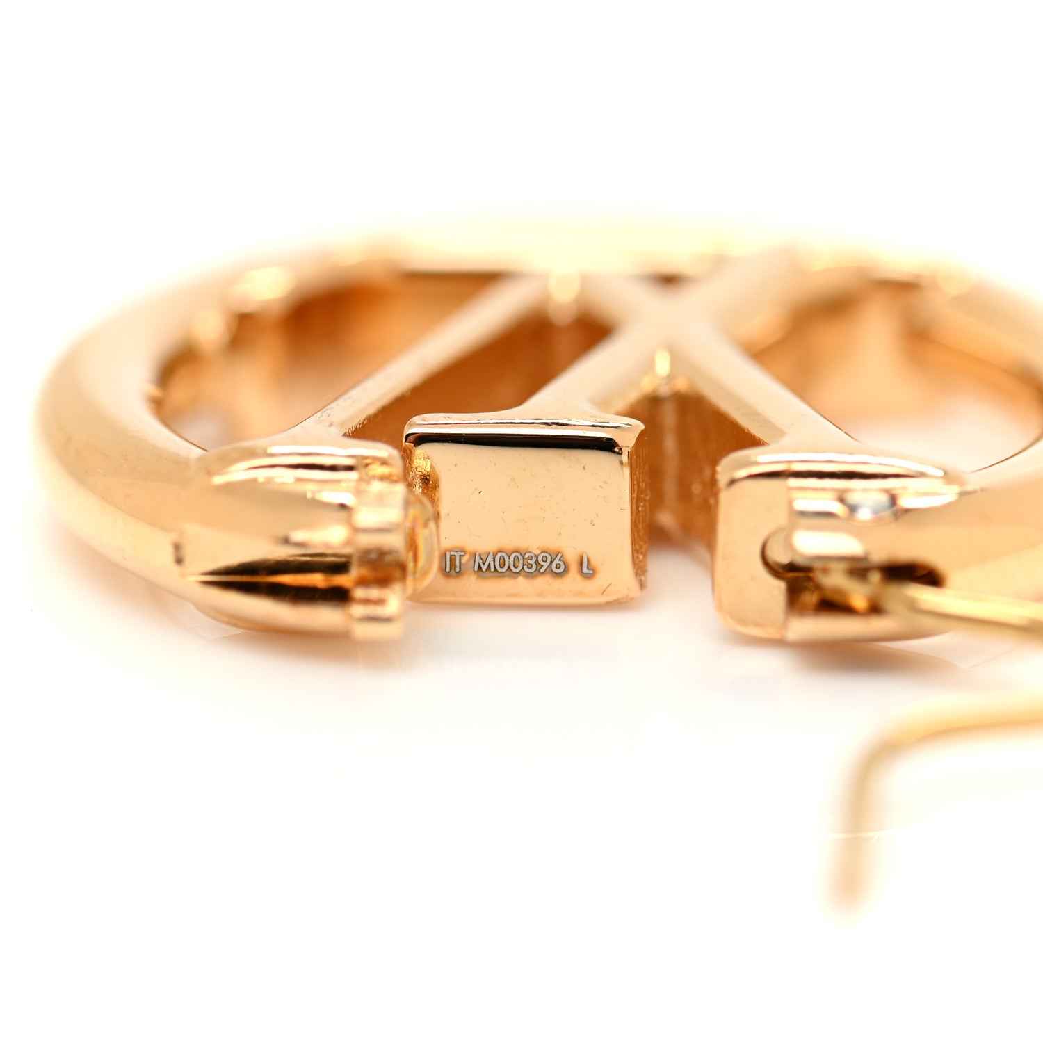 Louis Vuitton Metal Small Louise Hoop Earrings Gold 5 of 5