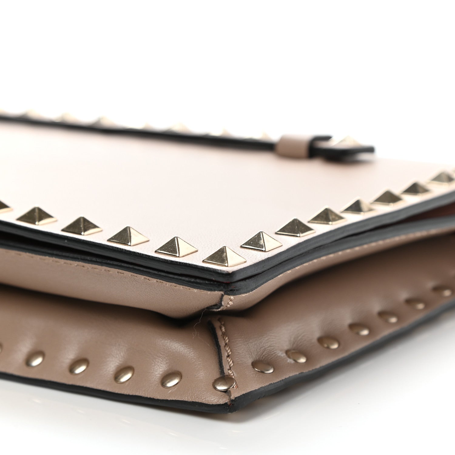 Valentino Garavani Nappa Rockstud Wristlet Clutch Poudre 8 of 8