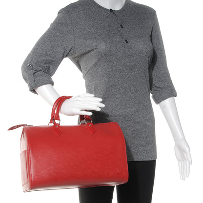 Louis Vuitton Epi Speedy 30 Red 2 of 8