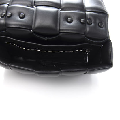 Bottega Veneta Lambskin Maxi Intreccio Padded Chain Cassette Crossbody Bag Black 5 of 9