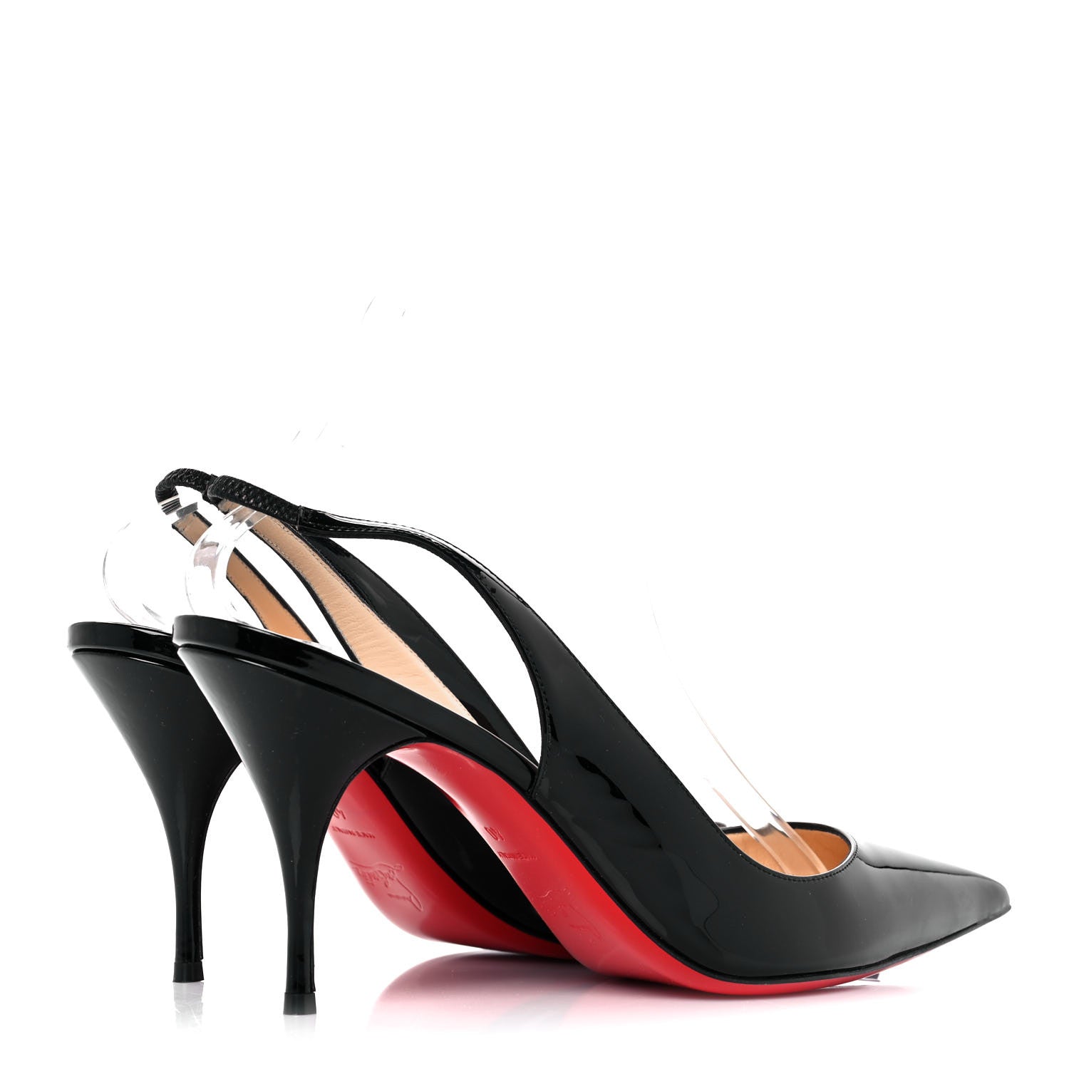 Christian Louboutin Patent Clare Sling 80 Pumps 40 Black 4 of 8