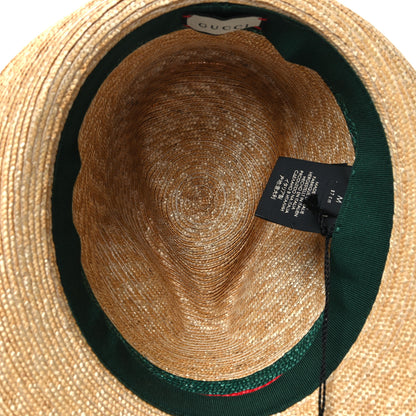 Gucci Abaca Straw Web Fedora Hat M 6 of 8
