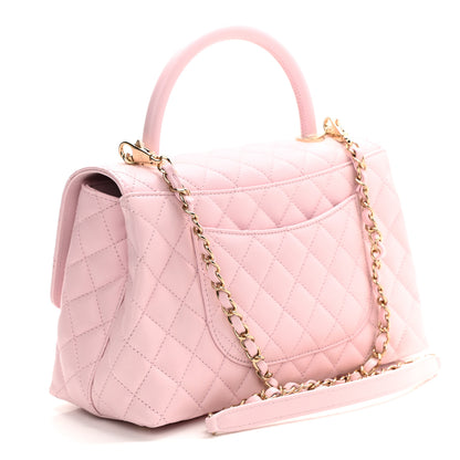 Chanel Caviar Quilted Small Coco Handle Flap Light Pink 2 of 11