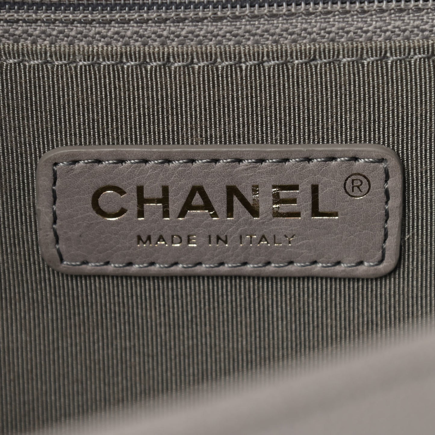 Caviar Quilted New Medium Boy Flap Grey