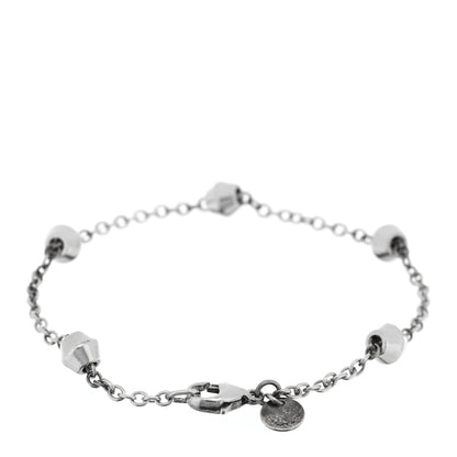 Tiffany Sterling Silver Barrel Bead Station Chain Bracelet 2 of 4