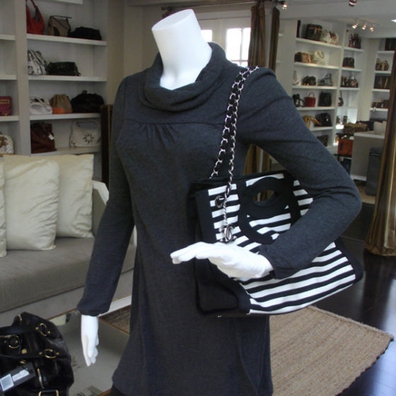 CC Striped Large Shopping Tote
