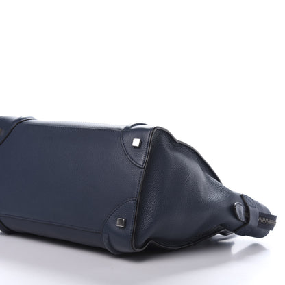Celine Drummed Calfskin Mini Luggage Blue 7 of 9