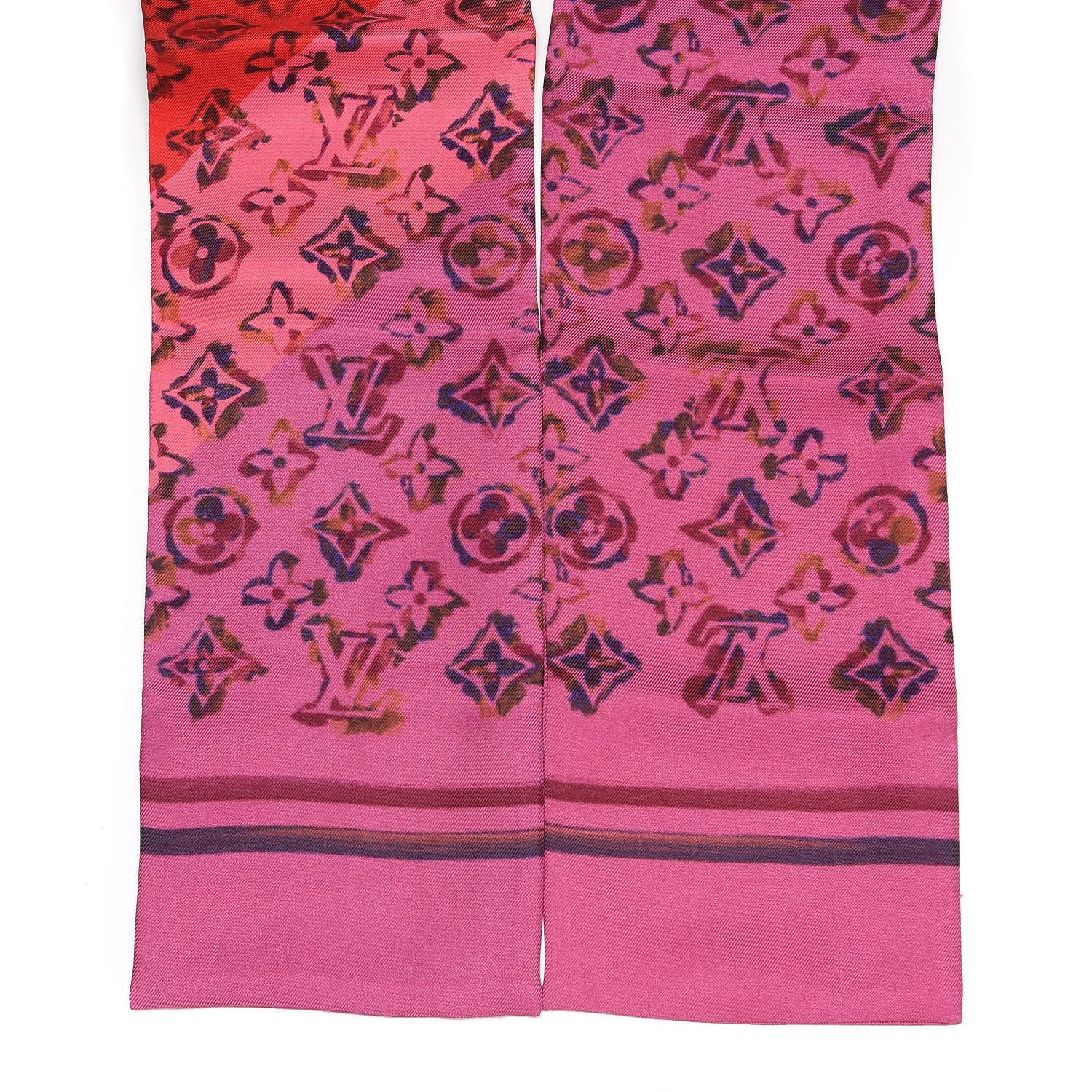 Louis Vuitton Silk Monogram Rainbow Giant Bandeau Coquelicot 3 of 3
