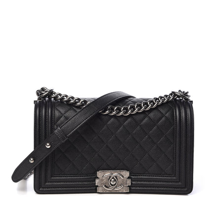 Chanel Caviar Quilted Medium Boy Flap Black 1 of 11