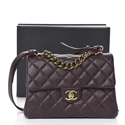 Chanel Shiny Sheepskin Quilted Small Trapezio Flap Dark Burgundy 11 of 11