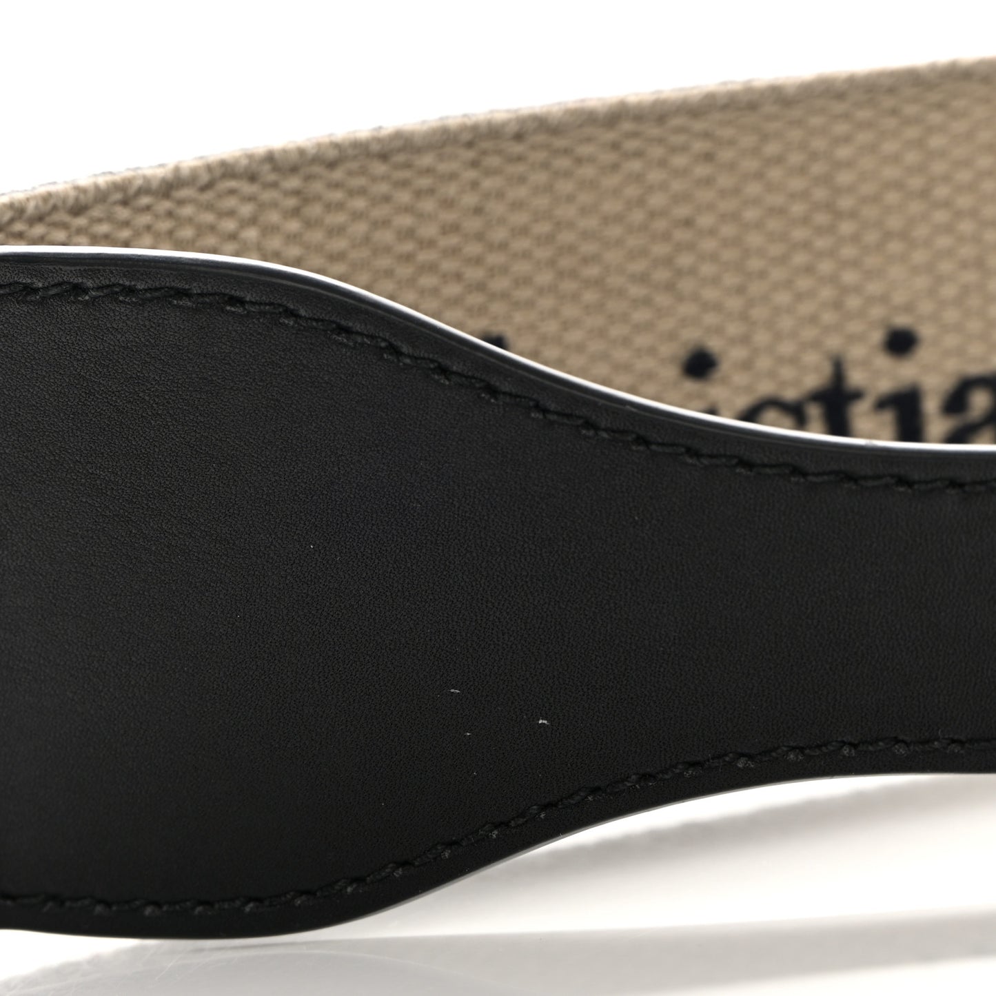 Canvas Embroidered Large Belt 75 30 Bleu