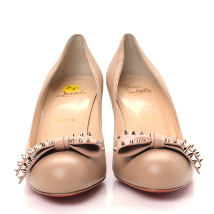Christian Louboutin Shiny Nappa Ballalarina 70 Pumps 37.5 Nude 2 of 8