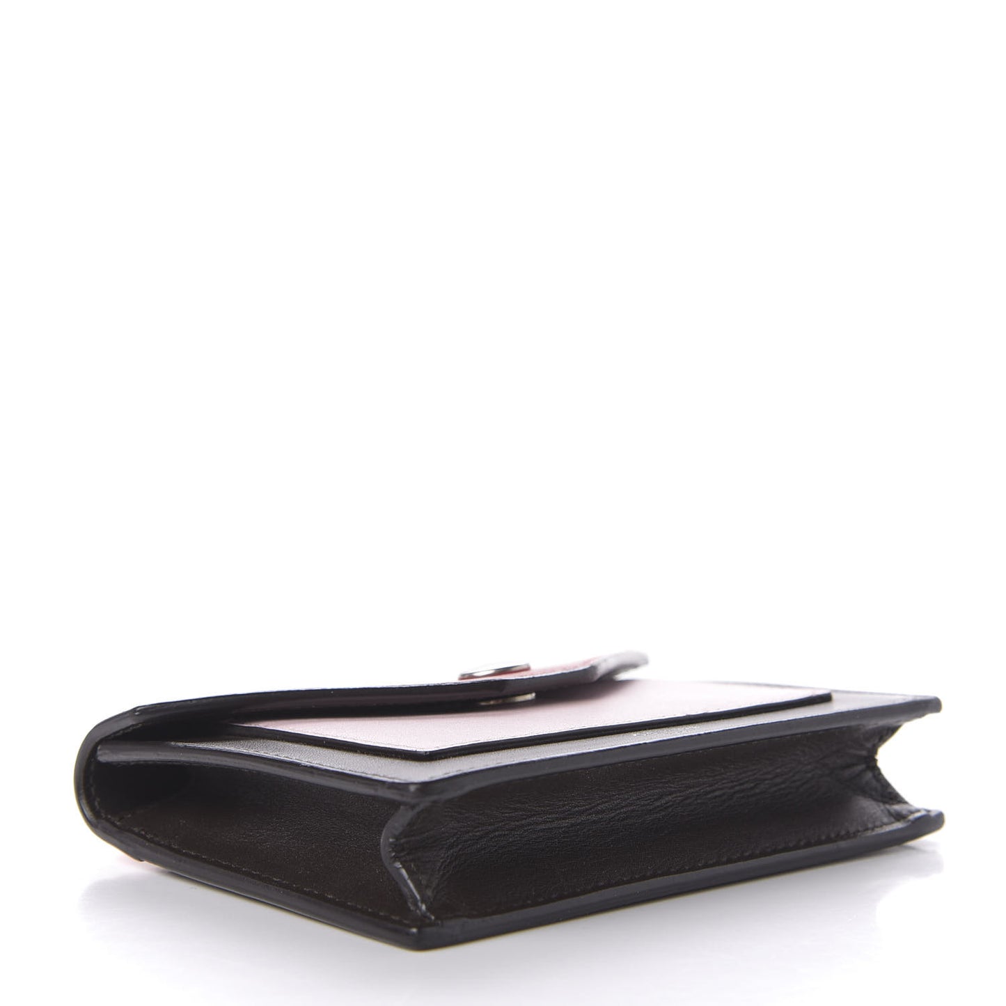 Smooth Calfskin Pocket Card Holder Dark Rust