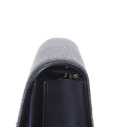 Celine Stingray Medium Classic Box Flap Bag Navy 10 of 14