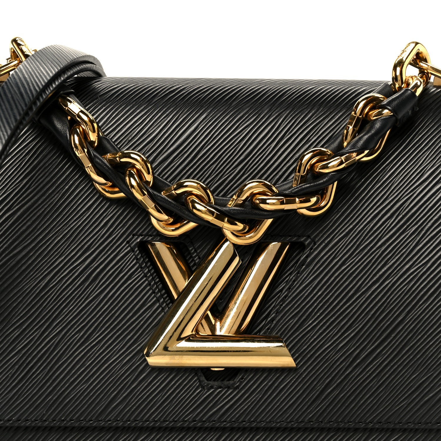 Louis Vuitton Epi Twist Braided Strap Shoulder Bag MM Black 7 of 10