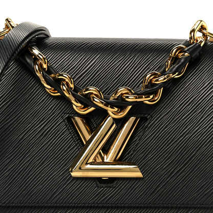 Louis Vuitton Epi Twist Braided Strap Shoulder Bag MM Black 7 of 10