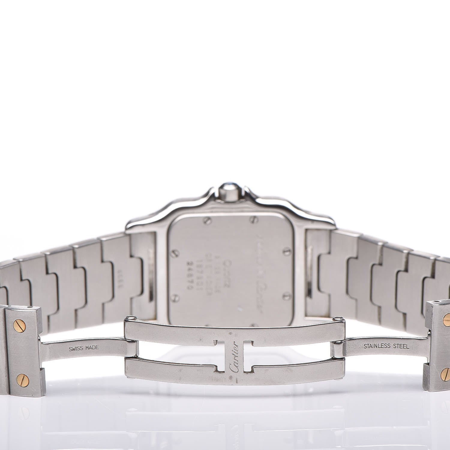 Cartier Stainless Steel 18K Yellow Gold 29mm Santos De Galbee Quartz Watch 6 of 7