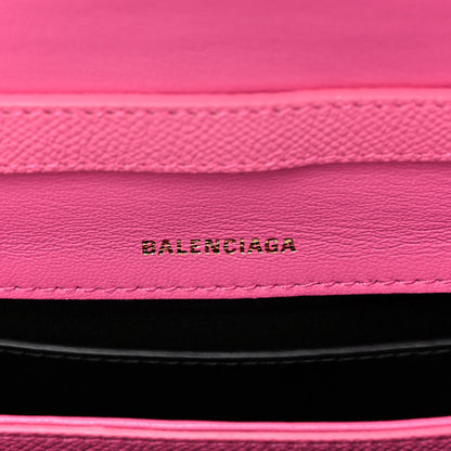 Balenciaga Signature Grained Calfskin Logo Print Ville Day Bag XS Rose Bubblegum Black 6 of 10
