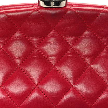 Chanel Lambskin Quilted Timeless Clutch Red 8 of 13