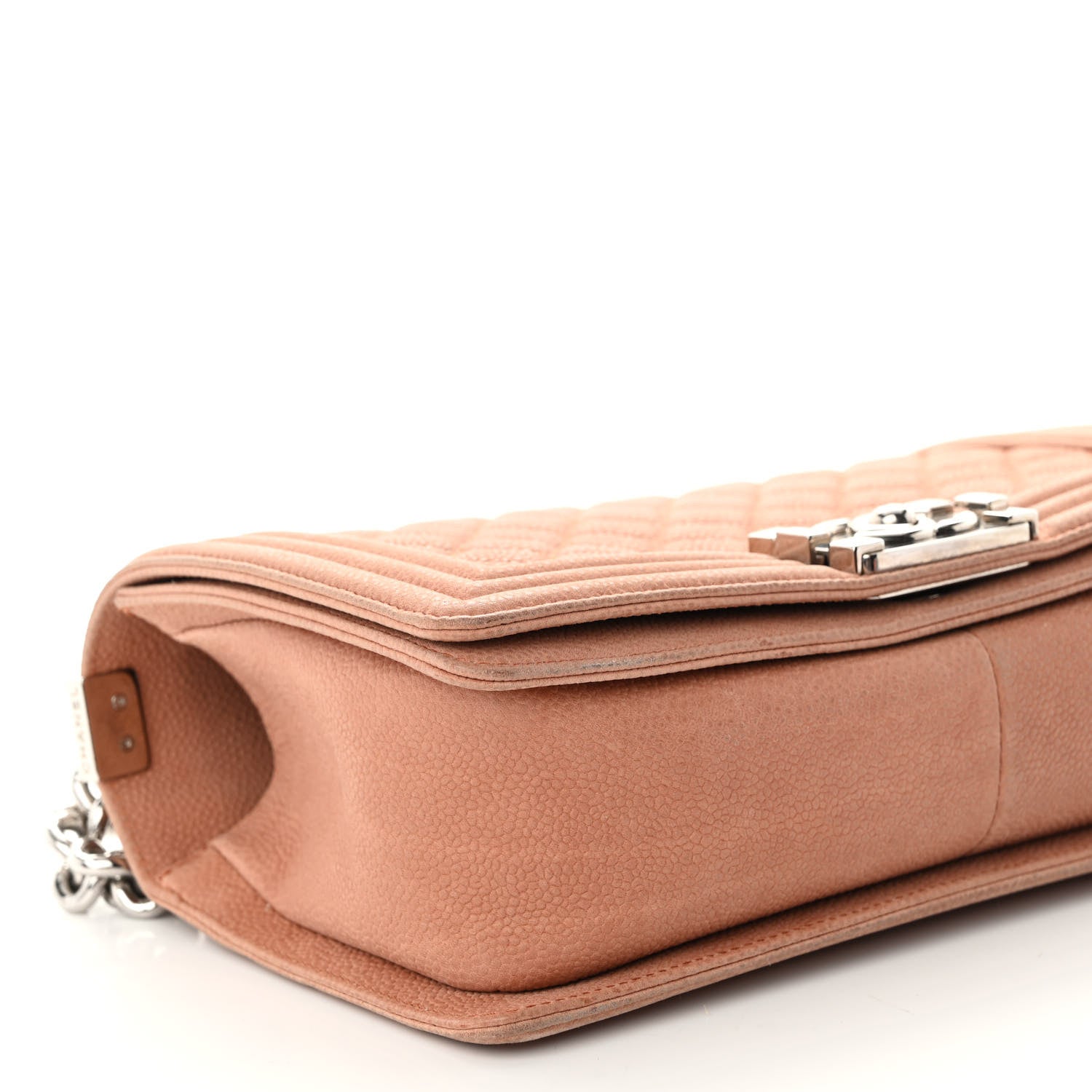 Chanel Iridescent Caviar Quilted Medium Boy Flap Beige 9 of 10