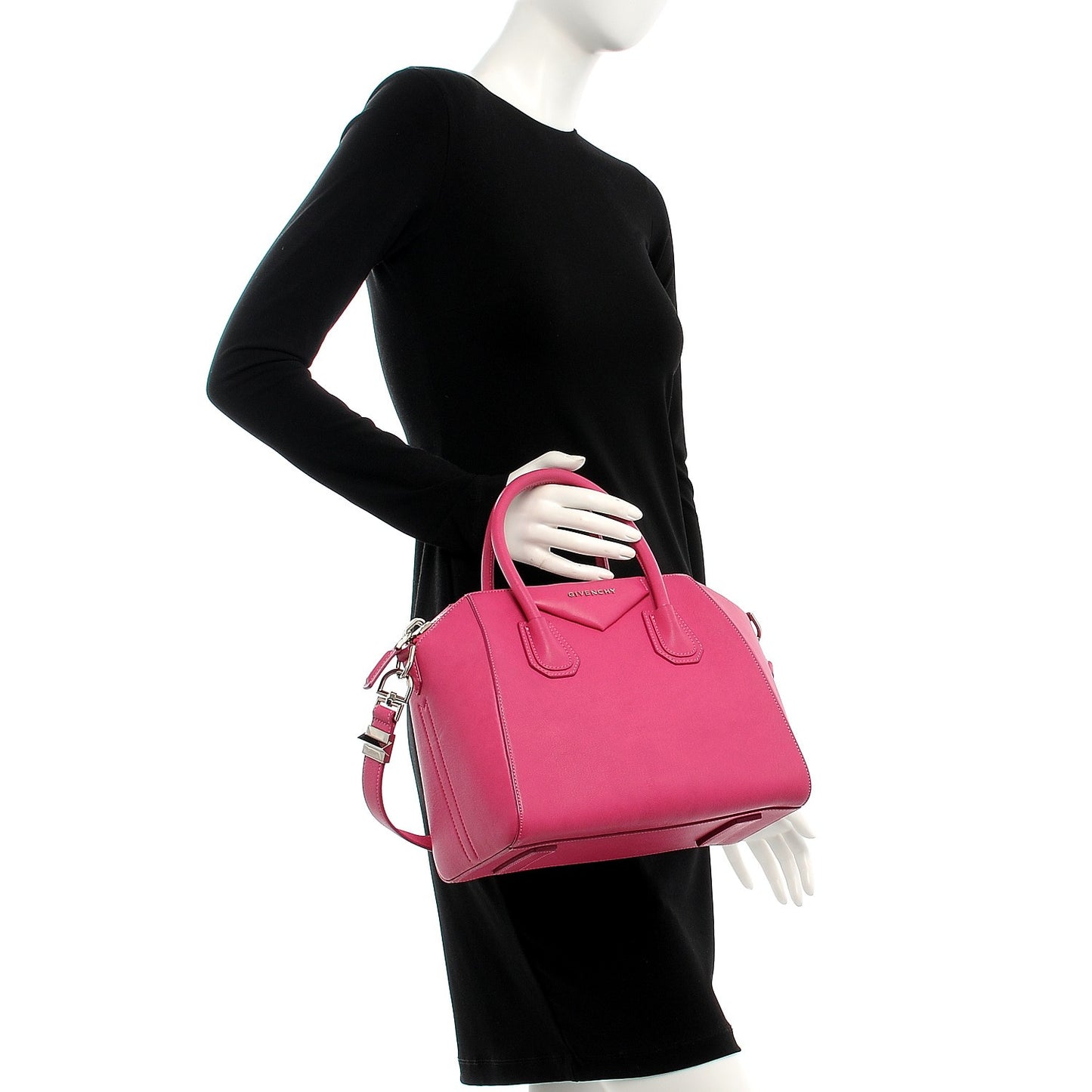 Sugar Goatskin Small Antigona Fuchsia