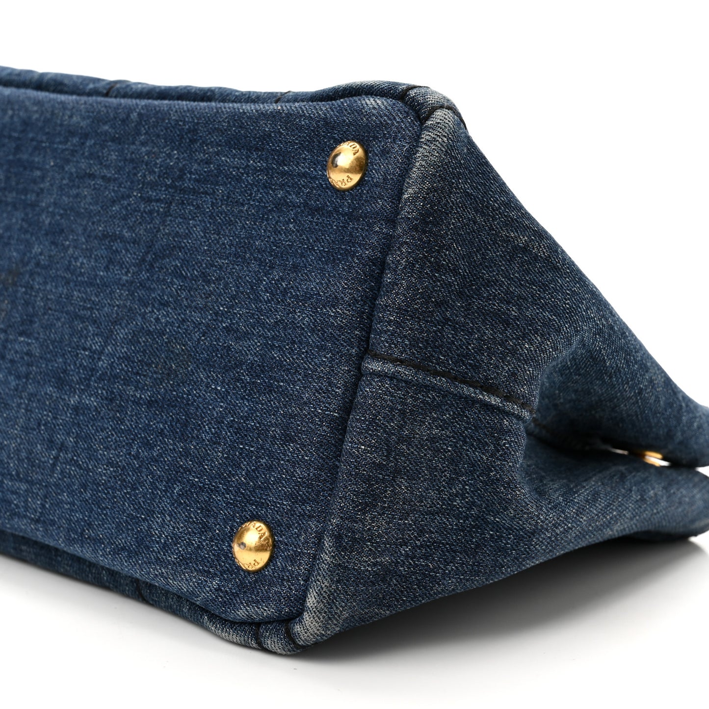 Denim Small Logo Tote Bleu
