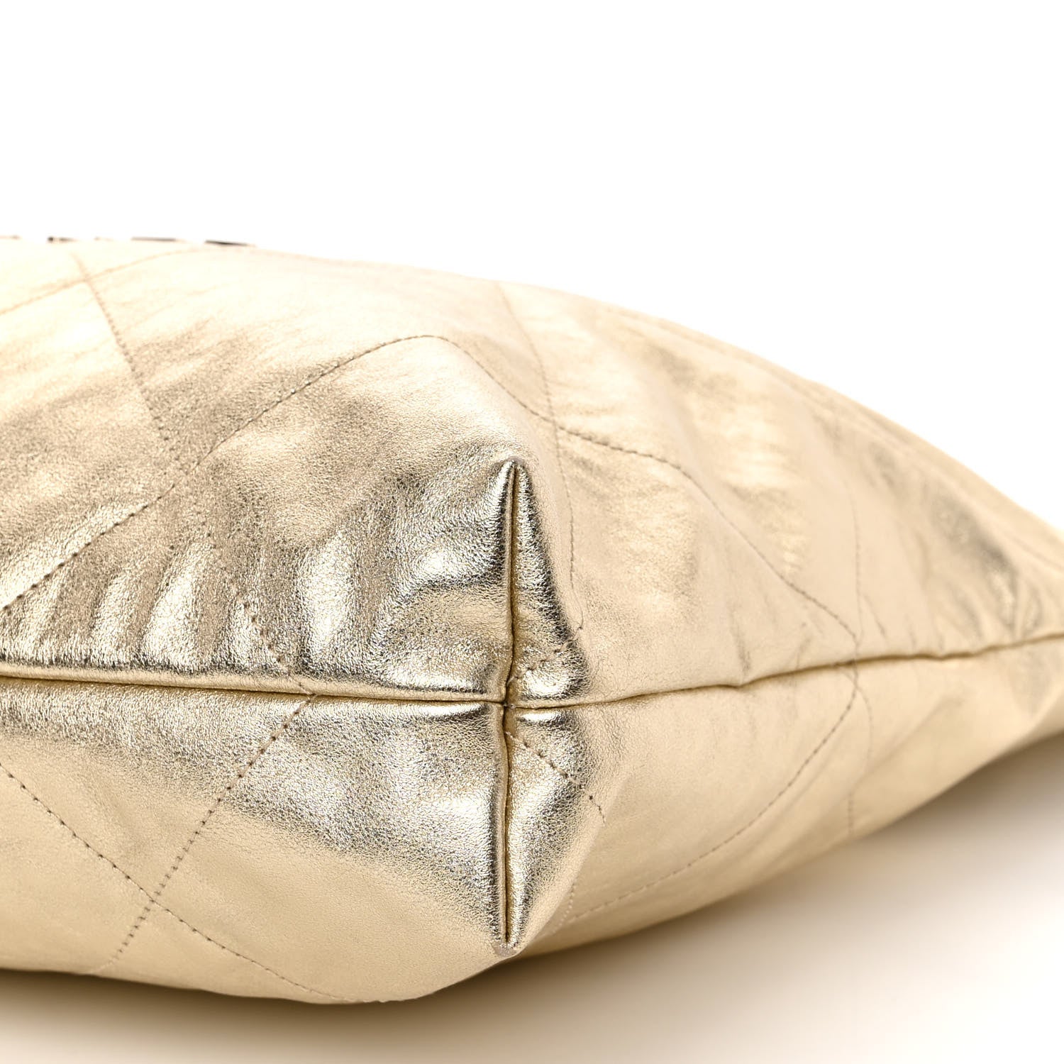 Chanel Metallic Calfskin Quilted Chanel 22 Golden 10 of 10