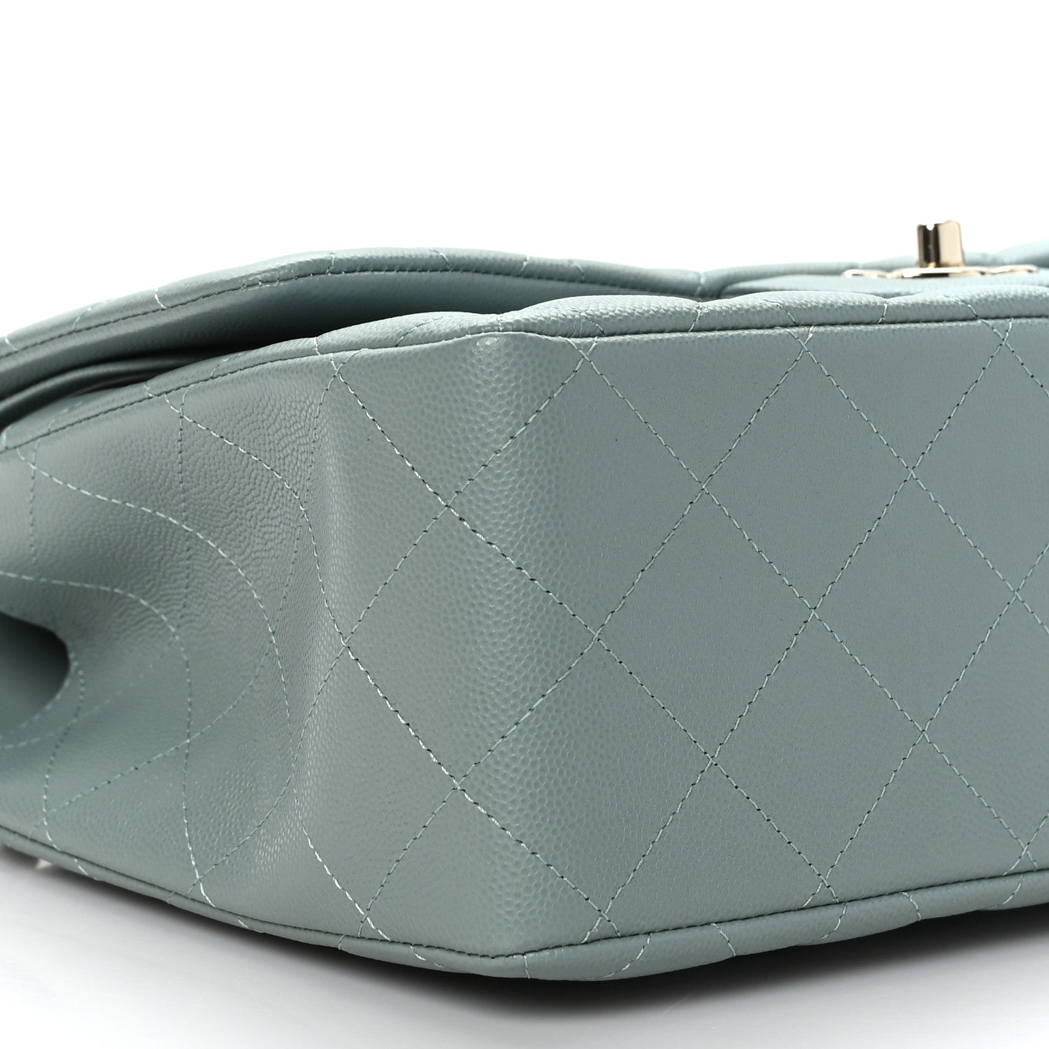 Chanel Caviar Quilted Jumbo Double Flap Grey 8 of 9