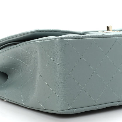Chanel Caviar Quilted Jumbo Double Flap Grey 8 of 9