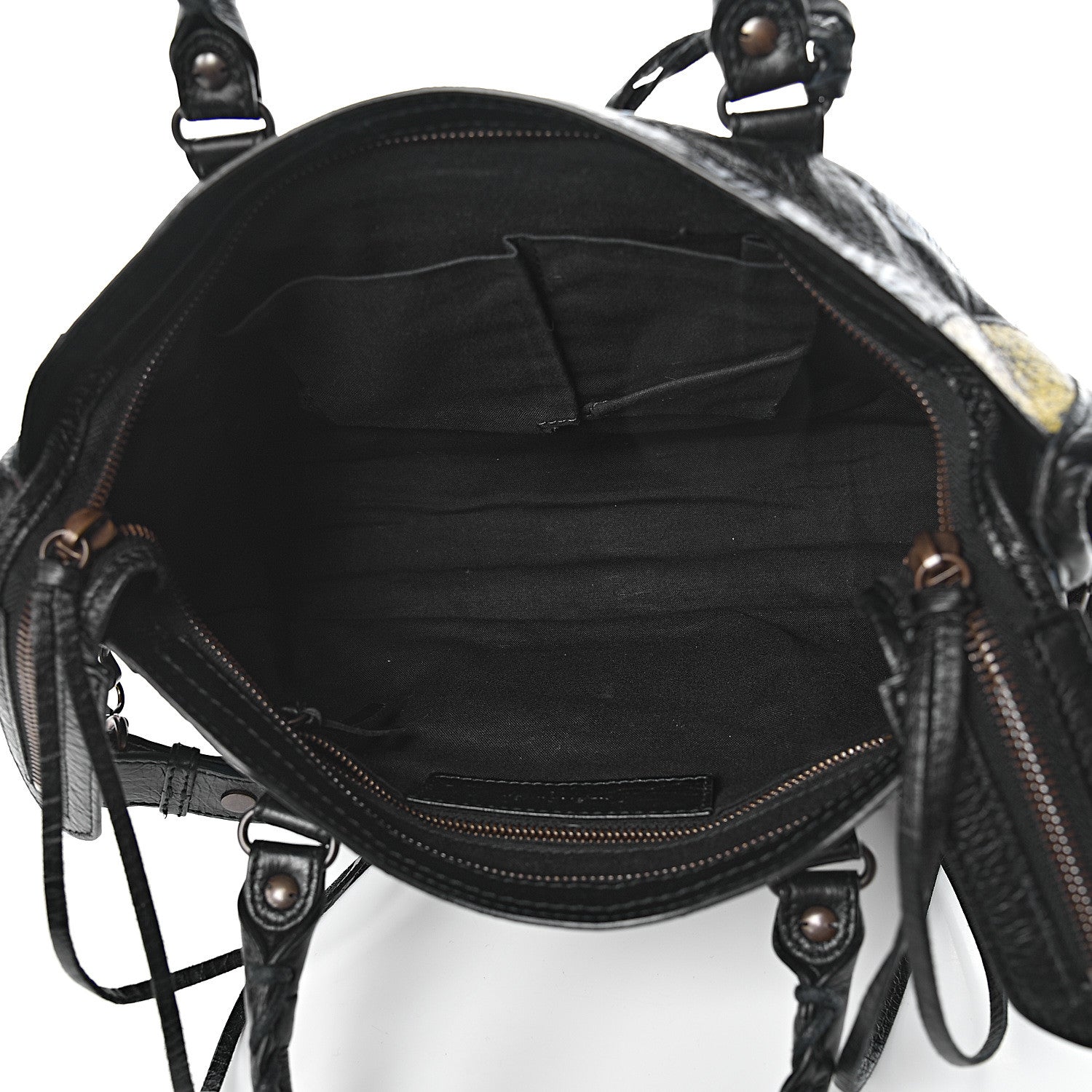Balenciaga Agneau Graffiti All Over Classic Hardware S City Black Multicolor 5 of 10
