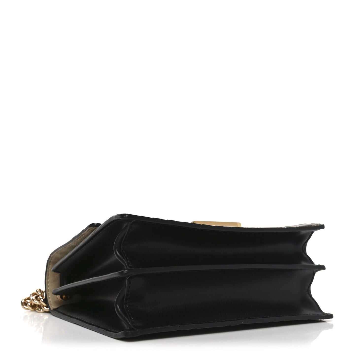 Vitello Liberty Bi-Color FF 1974 Embossed Small Kan U Shoulder Bag Maya Black
