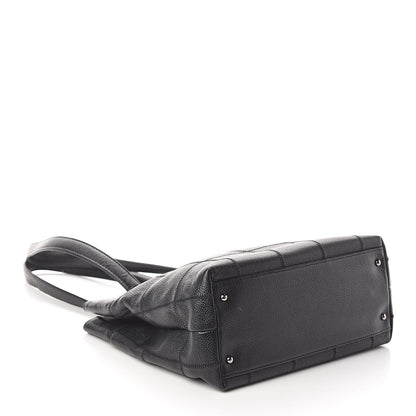 Chanel Caviar Square Stitched Tote Black 4 of 9