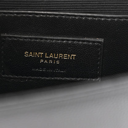 Saint Laurent Grain De Poudre Medium Classic Monogram Kate Satchel Black 6 of 12
