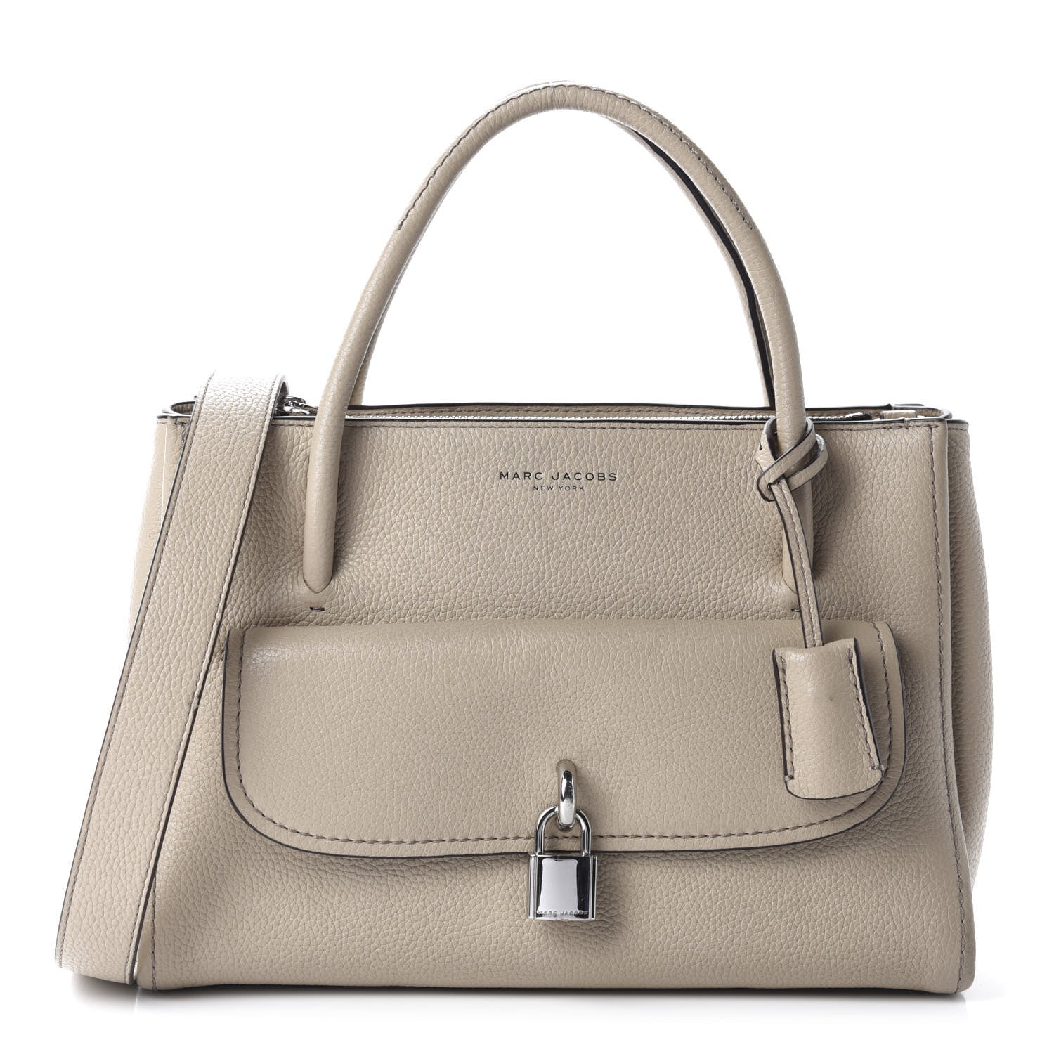 Marc Jacobs Calfskin Lock That Tote Mink 1 of 15