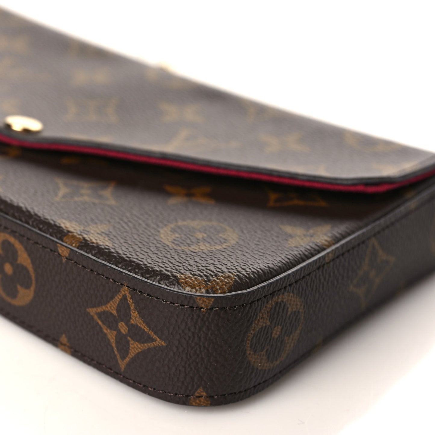 Monogram Pochette Felicie Chain Wallet Fuchsia
