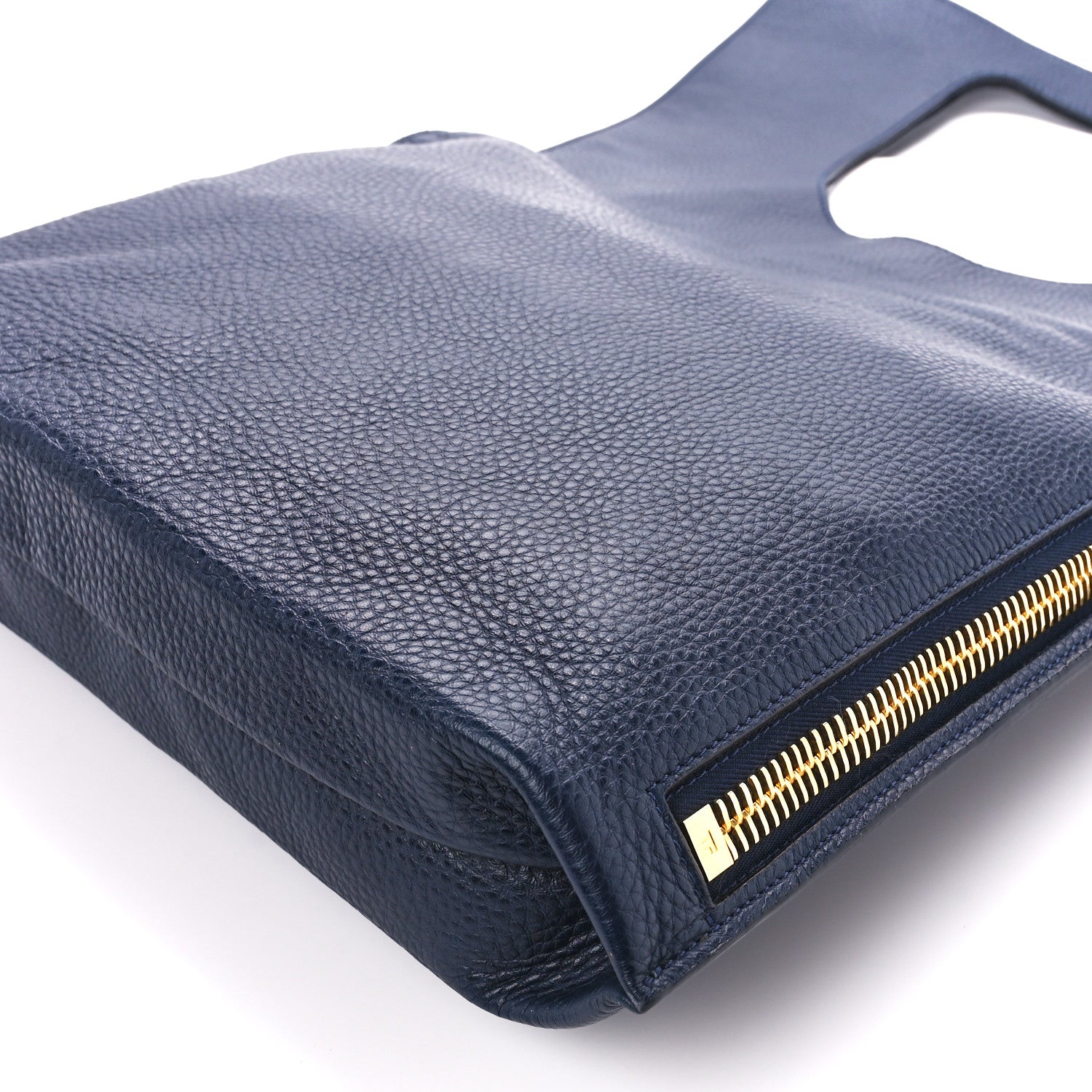 Tom Ford Ramskin Large Alix Padlock Zip Shoulder Bag Blue 11 of 12