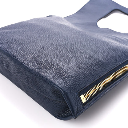 Tom Ford Ramskin Large Alix Padlock Zip Shoulder Bag Blue 11 of 12
