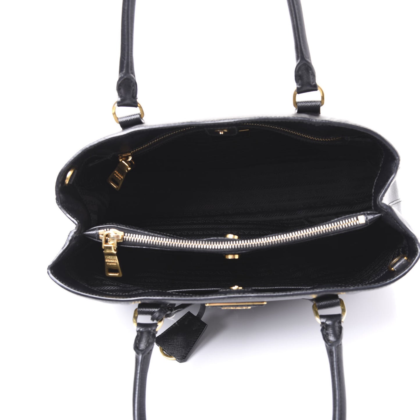 Saffiano Lux Medium Tote Black