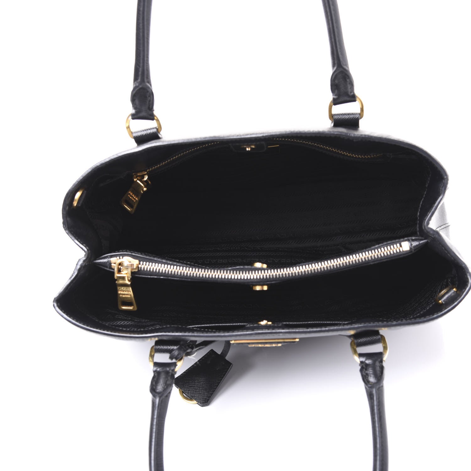 Prada Saffiano Lux Medium Tote Black 4 of 10