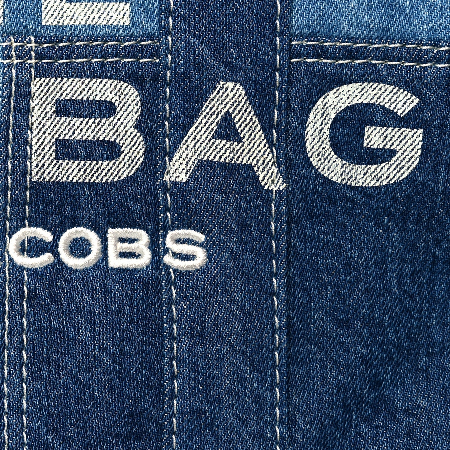 Denim Canvas Small Tote Bag Blue