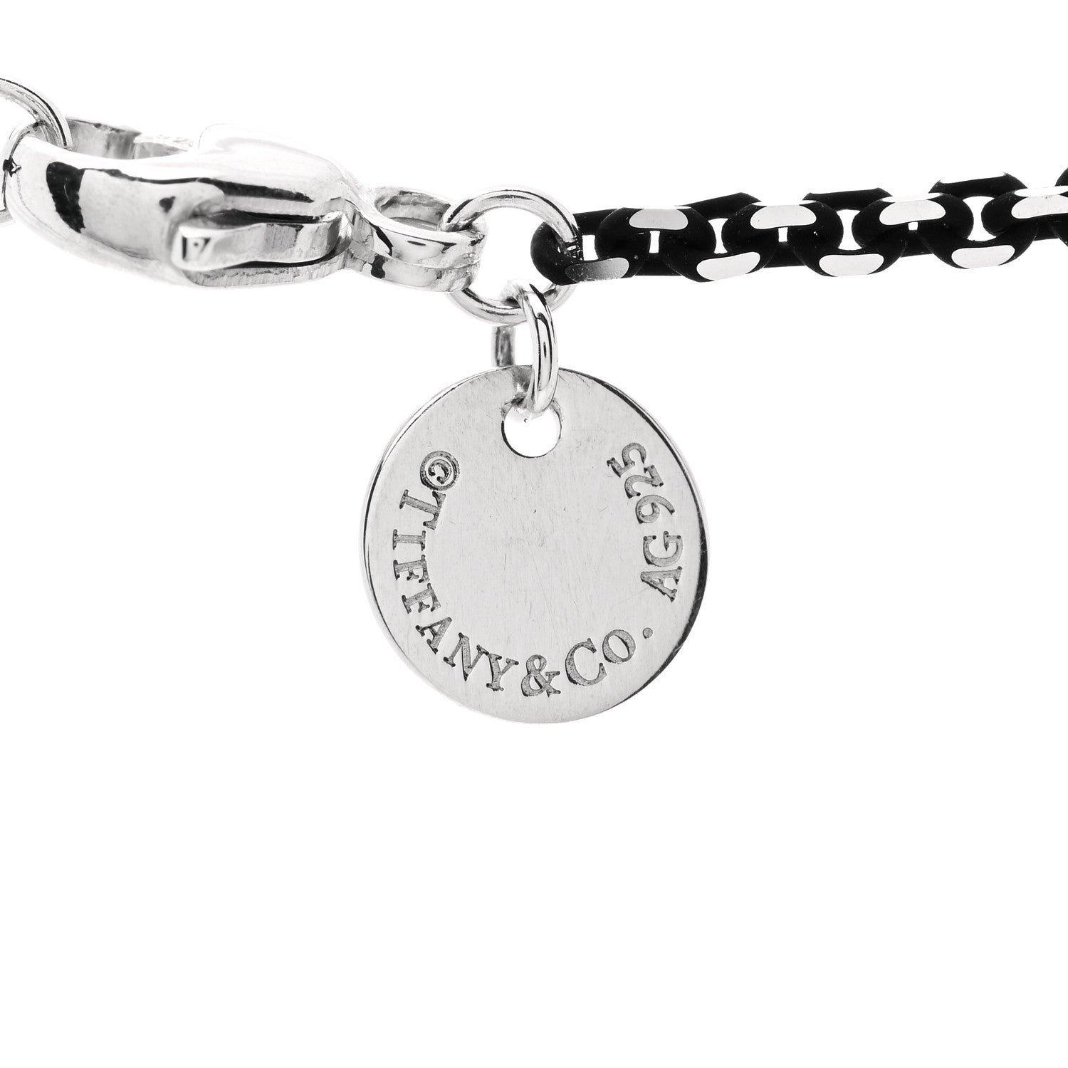 Tiffany Sterling Silver Enamel 1.75mm Chain Necklace Black 30" 5 of 5