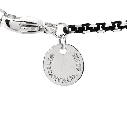 Tiffany Sterling Silver Enamel 1.75mm Chain Necklace Black 30" 5 of 5
