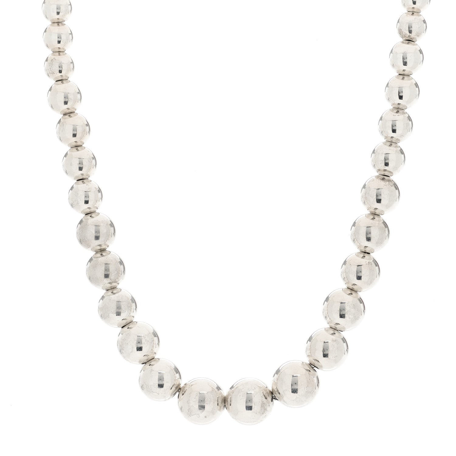 Tiffany Sterling Silver HardWear Graduated Ball Necklace 1 of 3