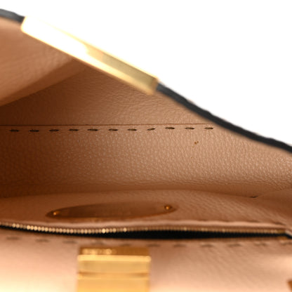 Fendi Cuoio Romano Selleria Medium Peekaboo Iconic Essentially Satchel White Papiro Pool 5 of 9