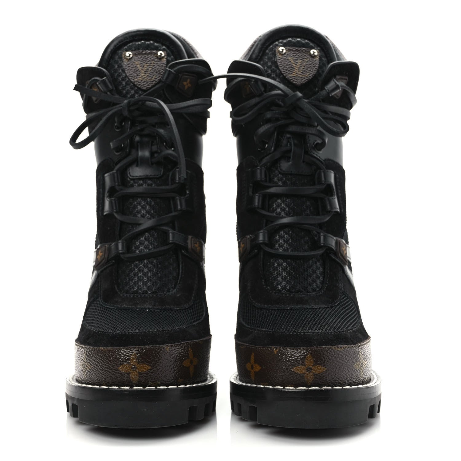 Louis Vuitton Suede Calfskin Monogram Star Trail Ankle Boots 40 Black 2 of 8