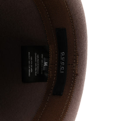 Gucci Rabbit Fur Felt Fedora Hat M Brown 8 of 8