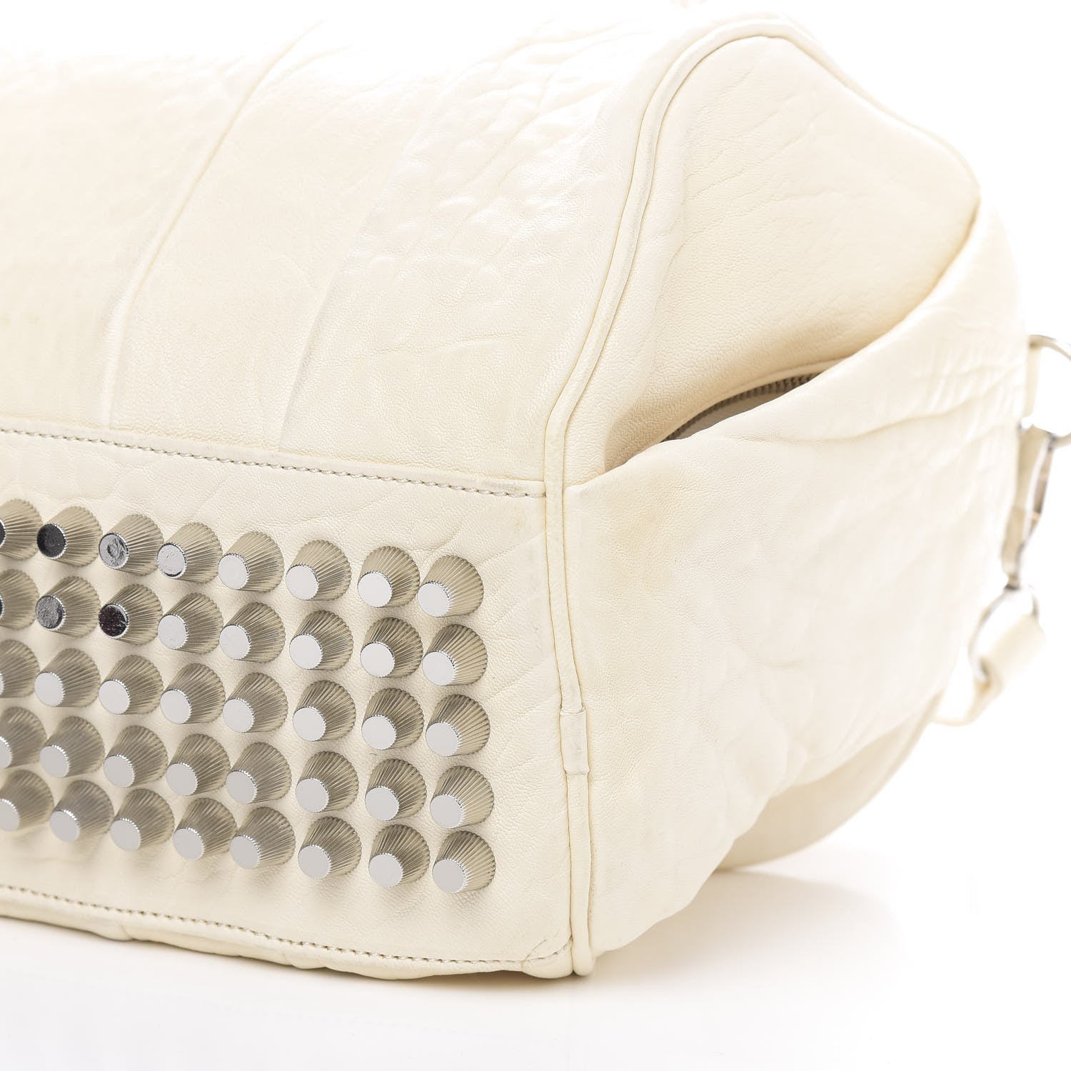 Alexander Wang Pebbled Lambskin Rocco Bone Silver Hardware 8 of 13