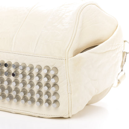 Alexander Wang Pebbled Lambskin Rocco Bone Silver Hardware 8 of 13