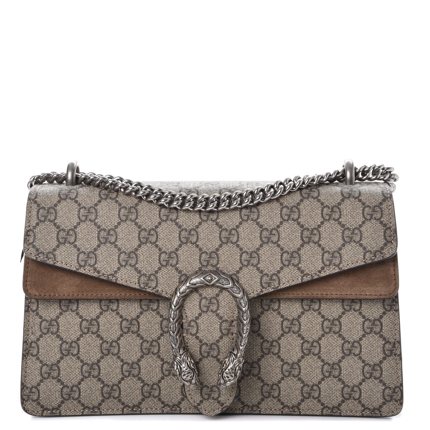 Gucci GG Supreme Monogram Small Dionysus Shoulder Bag Taupe 1 of 11