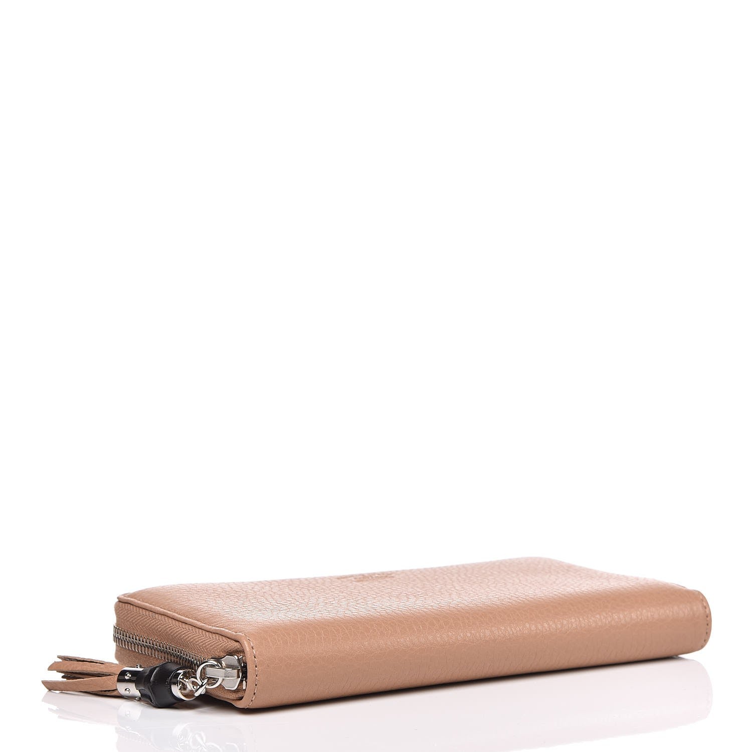 Gucci Cellarius Calfskin Bamboo Tassel Zip Around Wallet Camelia 4 of 9